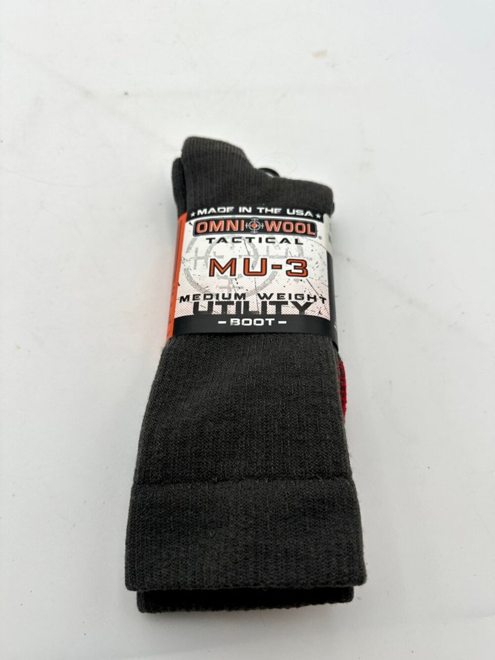 Omni-Wool Tactical MU-3 Utility Boot Socks Womens Small 4-7 Merino Wool Gray